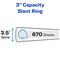 Avery 3" Heavy-Duty View 3 Ring Binders, One Touch Slant Rings, 700-Sheet Capacity, White, 4 Pack (79745)